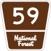 Forest Highway 59 marker
