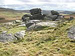 Granite boulders on Showery Tor