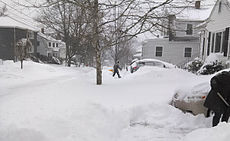 Snowfall in Watertown, Massachusetts, on January 27