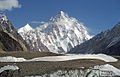 Image 27K2, at 8,611 metres (28,251 ft), is the world's second highest peak (from Geography of Pakistan)