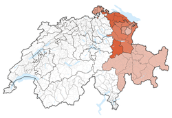 东瑞士大区地图