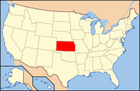 美国堪萨斯州地图