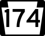 Pennsylvania Route 174 marker