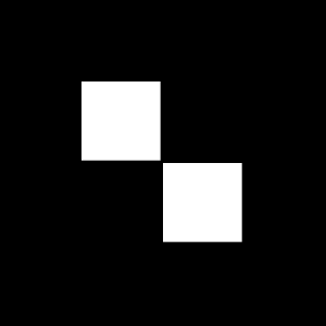 Fig. 2: Phantom object, two kitty-corner squares.