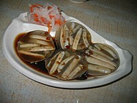 A plate of Sipunculid worm jelly.