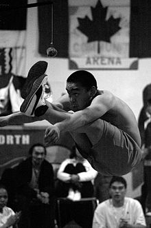 Two-foot high kick competition at the Arctic Winter Games