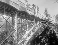 圖為1914年剛剛建造完成時的第二十大道東北大橋（常稱拉文納公園大橋），大橋最初為公路橋，現已改為人行道橋