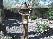 The original bell of the First Church of Cave Creek ,