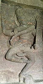 8th-century Nataraja in Kailasa temple (Cave 16), Ellora Caves