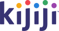 The current Kijiji logo, featuring a rainbow of colors in the dots above the I's and J's.