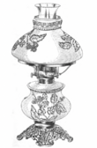 drawing of a lamp from the 1890s