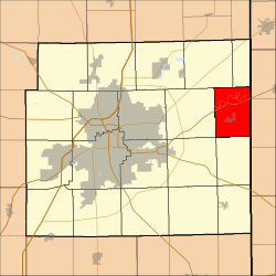 Location in Allen County, Indiana