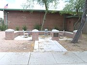 Area of the Phoenix Fire Station #7 located at 403 E. Hatcher Rd. which was dedicated to the people of Sunnyslope who used to gather and discuss issues regarding their community.