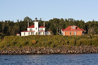 Raspberry Island Light Station from Lake Superior