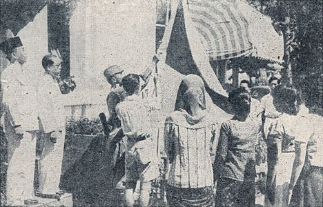 Sang Saka Merah Putih being flown for the first time