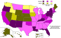 U.S. states (and territories) by election methods, 2016 (Democratic Party)