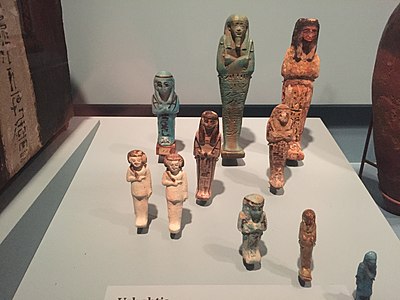 An assortment of Ushabti figurines