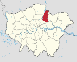 沃尔瑟姆福里斯特区在大伦敦的位置