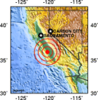 A map of where the earthquake occurred