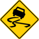 澳大利亚和新西兰的小心路滑标志