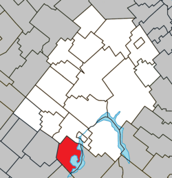 Location within Les Appalaches RCM