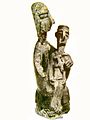 The "mother of the killed" bronze statuette from Urzulei, the young man has a gamma-shaped hilt dagger on his chest