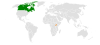 Location map for Canada and Uganda.