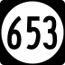 State Route 653 marker