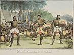 Men's dance in the Sandwich Islands, 1816, published 1822, National Library of New Zealand