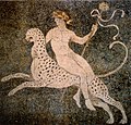 Dionysos riding a leopard, Macedonian mosaic from Pella, Greece (fourth century BC)