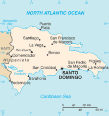The Diocese of the Dominican Republic includes the whole country.