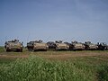 Armored Personnel Carriers (ELBO Leonidas-2) and a Mercedes-Benz G-Class vehicle of the Hellenic Force in Cyprus.