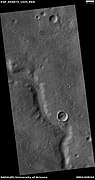 Channel, as seen by HiRISE under HiWish program. Location is 36.968 S and 78.121 W.