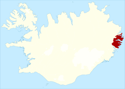 Location of Fjarðabyggð