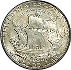 Obverse of the Hudson Sesquicentennial half dollar