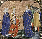 painting of Edward III giving homage to King Charles