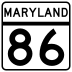 Maryland Route 86 marker