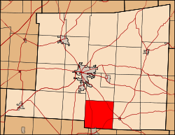 Location of Morgan Township in Knox County.