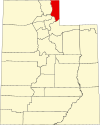 标示出里奇县位置的地图