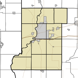Hutton is located in Vigo County, Indiana