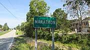 Marathon community sign