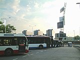 Bus station next to the railway station