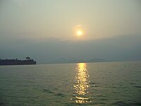 Sunset on Núi Cốc Lake