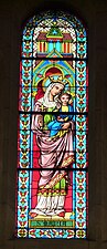 Chapel window, Virgin Mary and child