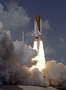 Launch of Space Shuttle Atlantis on mission STS-34