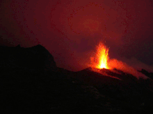 Animated eruption of Stromboli
