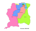 Suriname districts 1958-1967