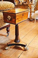 19th-century tea chest with its own stand