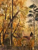 "树，秋", (52×69.5, 1960)