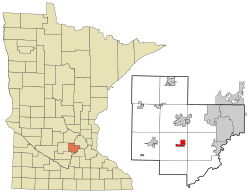 Location of the city of Cologne within Carver County, Minnesota